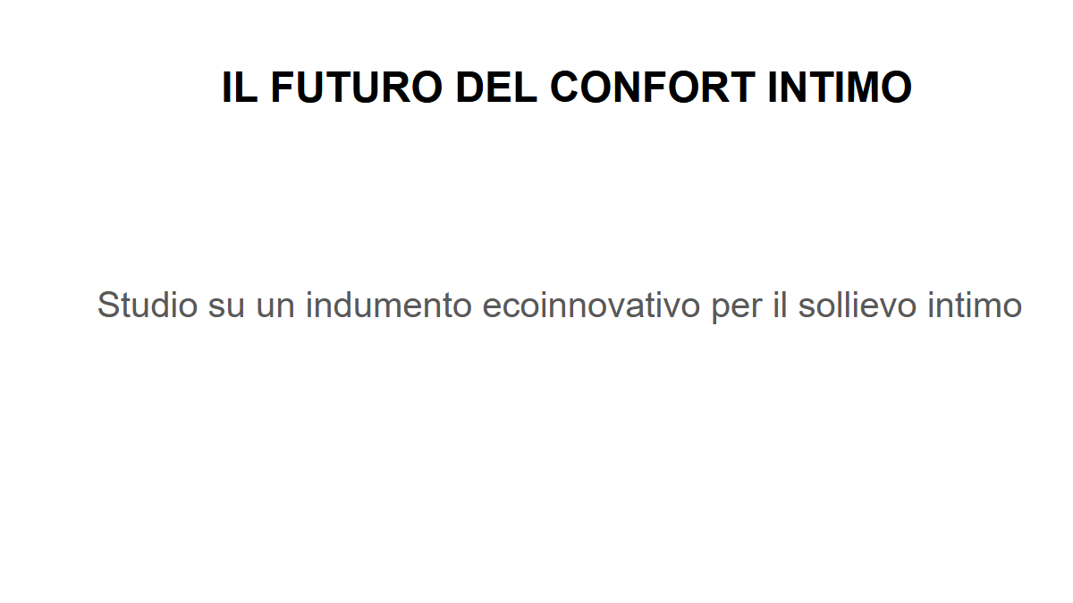 Studio indumento ecoinnovativo